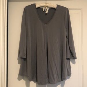 Grey quarter sleeve soft tee